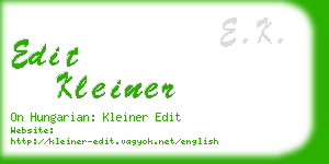 edit kleiner business card